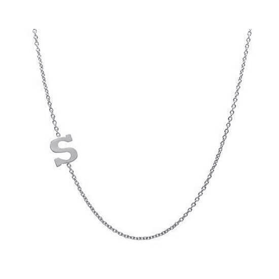 custom made 925 sterling silver jewelry supplier bulk personalized sideway initial necklace wholesale factory websites
